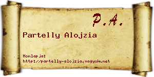 Partelly Alojzia névjegykártya
